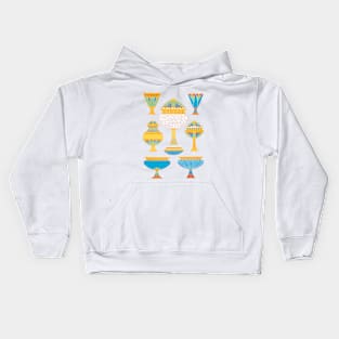 Ancient Egyptian vase shapes Kids Hoodie